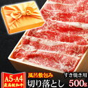 高級肉（5000円程度） 風呂敷 ギフト 肉 牛肉 A4 ～ A5ランク 和牛 切り落とし すき焼き肉 500g A4～ A5等級 高級 しゃぶしゃぶも 黒毛和牛 お誕生日 内祝い プレゼント