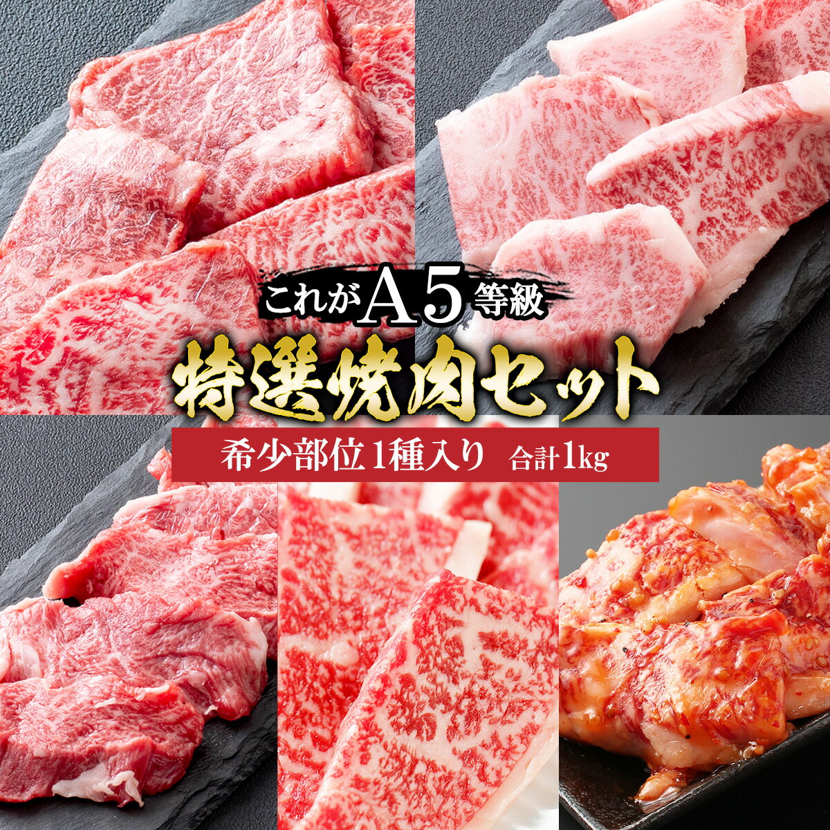 父の日 肉 牛肉 A5ランク 和牛 特選 焼肉 5種盛り 焼