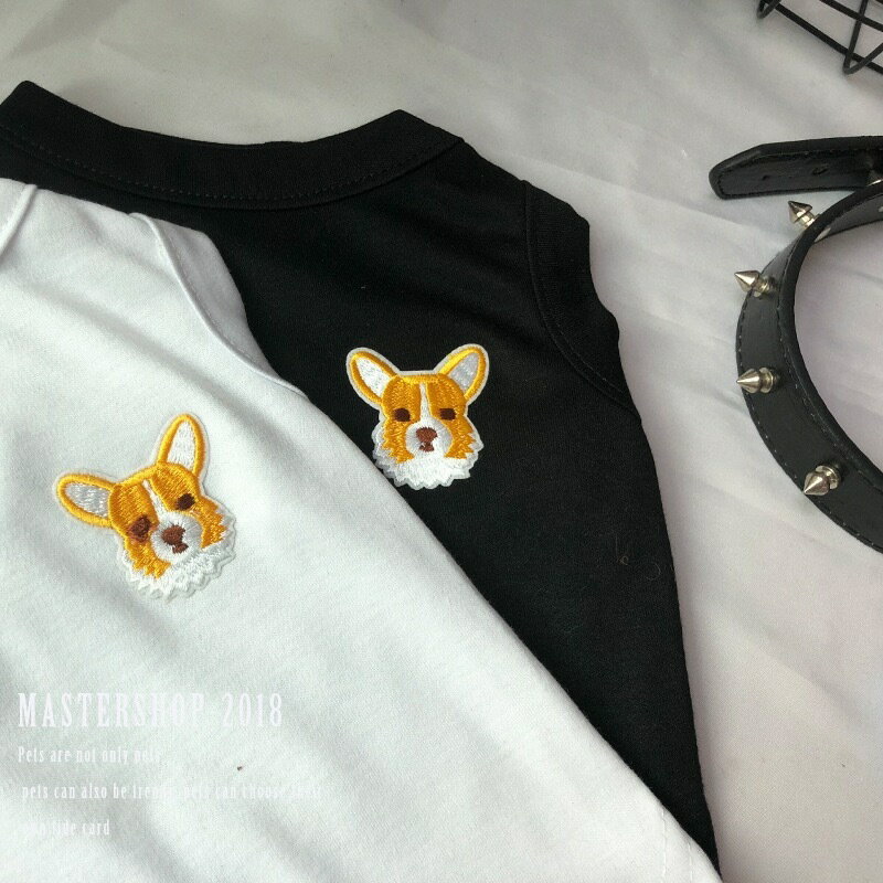 犬服 コーギー ワンポイント ワッペン タンクトップ ドッグウェア ペット服 XS-XXXLサイズ 送料無料