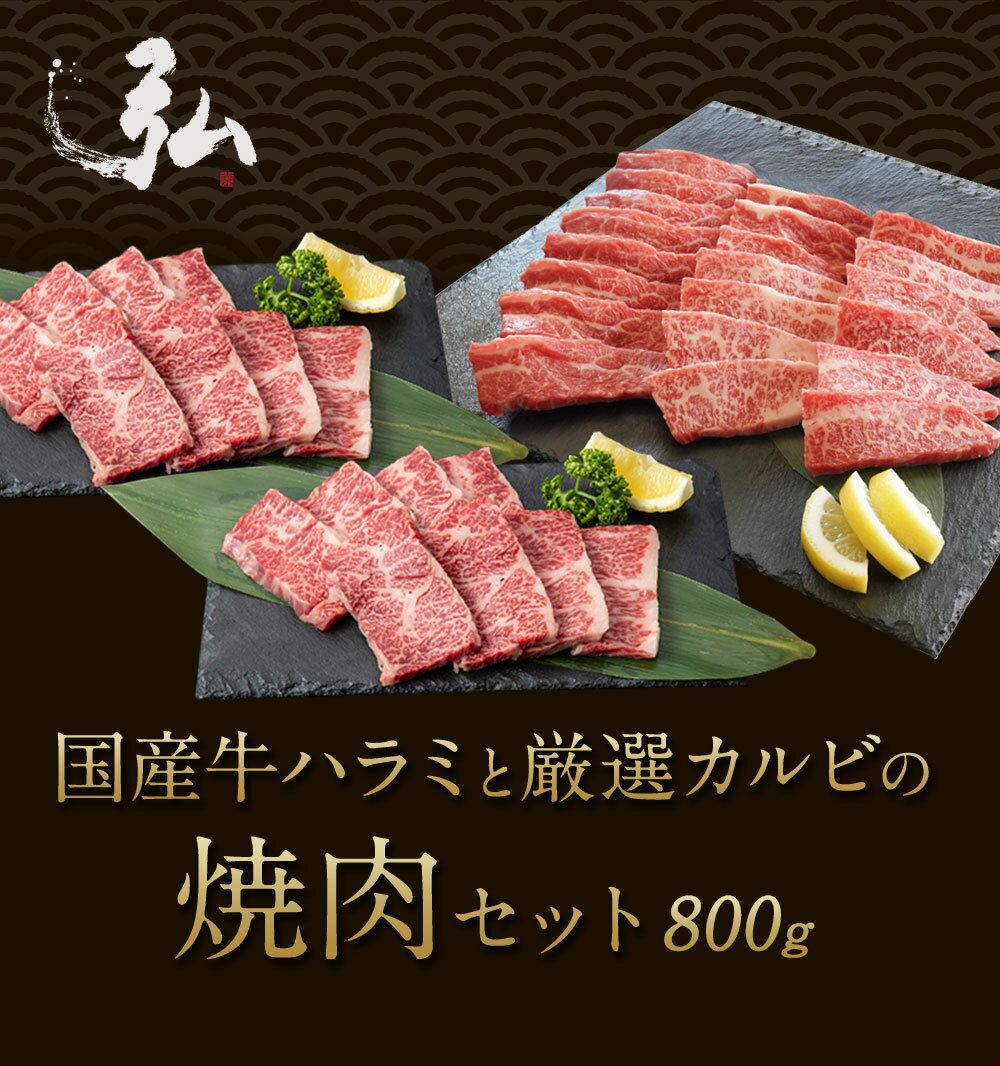 【送料無料】 国産牛ハラミと厳選カルビの焼肉セット | 国産牛ハラミ 国産牛カルビ ハラミ カルビ 国産牛 国産 京の焼肉処弘 京のお肉処 弘 ミートショップ弘のサムネイル