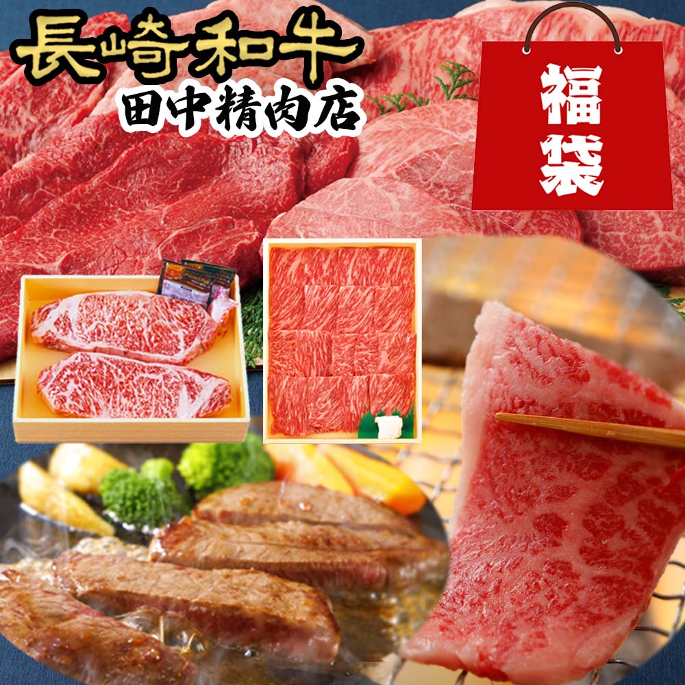 長崎和牛 福袋 2点セット 肉福袋 サーロイン ステーキ 赤
