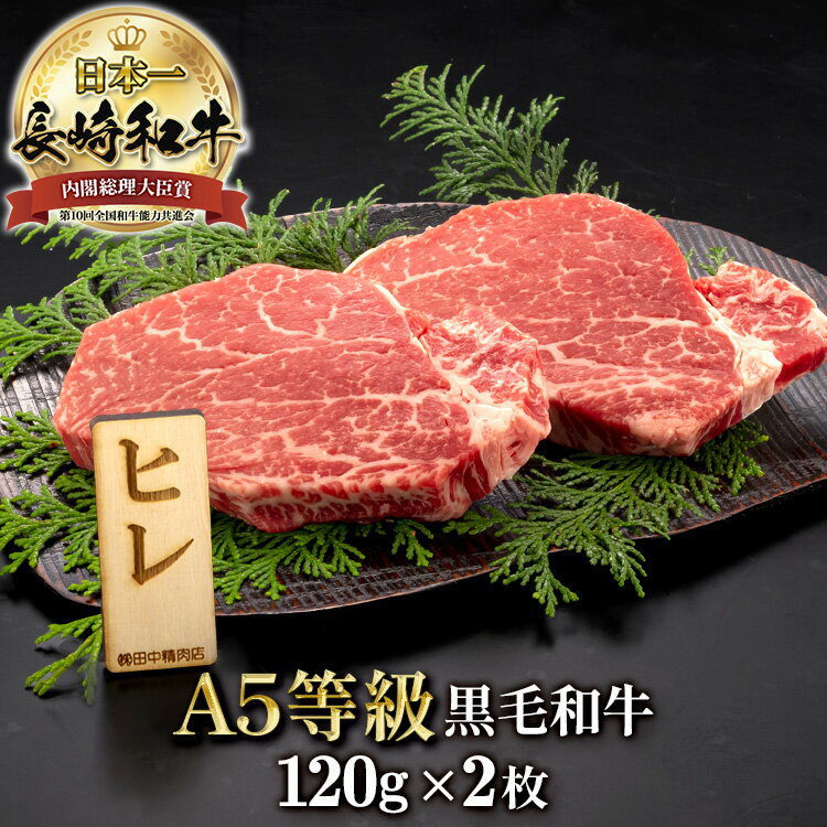 ＼MAX30%OFFクーポン対象！20日まで！／長崎和牛 A5限定 ステーキ ヒレ 約120g× 2枚 長崎県産 計240g a5 黒毛和牛 ヒレステーキ 和牛 ステーキ肉 国産 ヒレ肉 肉 牛肉 ひれ フィレ 和牛ステーキ ステーキセット 高級 食べ物 お取り寄せ ギフト お祝い 内祝い