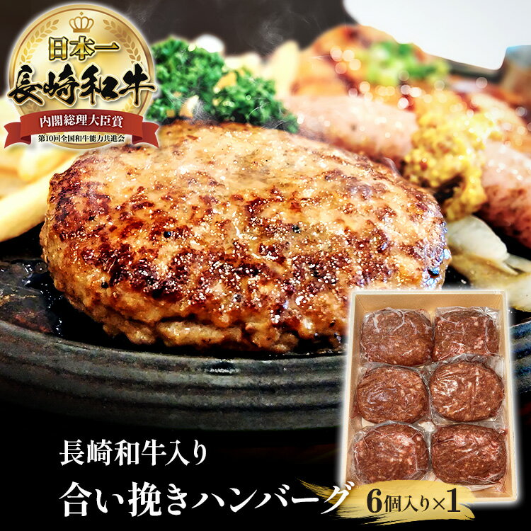 楽天長崎和牛通販　田中精肉店＼MAX30％OFFクーポン対象！20日まで！／長崎和牛 極ハンバーグ 6個セット （1個160g） | 黒毛和牛 和牛 豚 豚肉 ハンバーグ 合挽ハンバーグ 長崎県産 贈答 お中元 御中元 御歳暮 お歳暮 ハンバーグステーキ 特大 特選 冷凍 真空パック 個包装 小分け