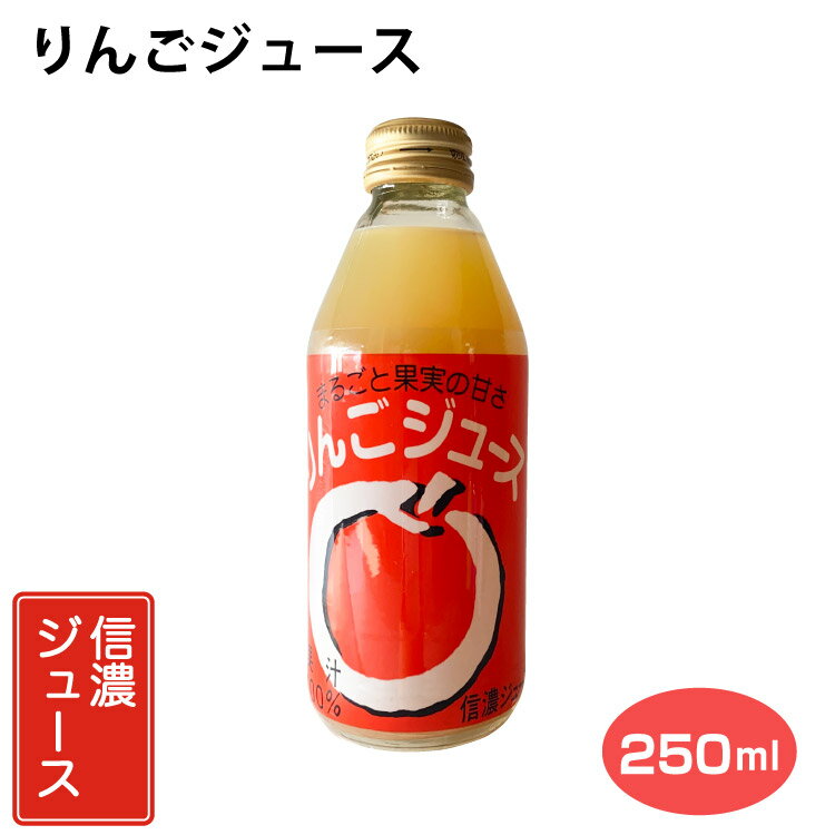 りんごジュース 250ml 長野県産 りんご リンゴ 100％ ジュース 信濃ワイン
