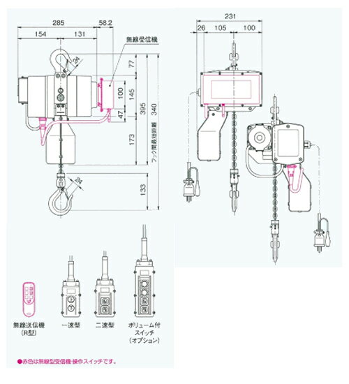 富士製作所 MX-120S 6M シルバーミニハイスピード チェーンブロック 二速型