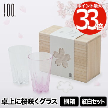 【最大ポイント33倍 送料無料】さくらさく タンブラー 紅白 セット コップ 日本製 ガラス 江戸硝子 食器 酒器 お酒 焼酎 引き出物 サクラ 桜色 ペア キッチン用品 キッチン 雑貨 桐箱 結露 かわいい お祝い プレゼント 贈り物 デザイン おしゃれ シャンパン 結婚祝い ギフト