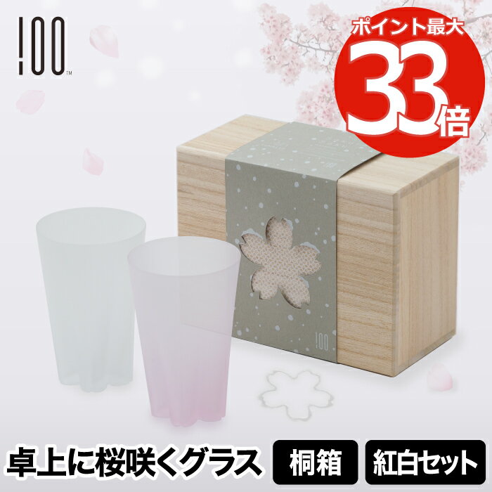 SAKURASAKU glass ペア タンブラー ペア 紅白セット 【選べる特典付き】さくらさく 雪桜 日本製 グラス コップ ガラス 酒器 江戸硝子 食器 サクラサクグラス お酒 焼酎 ウイスキー 晩酌 引き出物 サクラ 桜色 結露 キッチン 雑貨 桐箱 かわいい おしゃれ お祝い 結婚祝い 贈り物 プレゼント ギフト