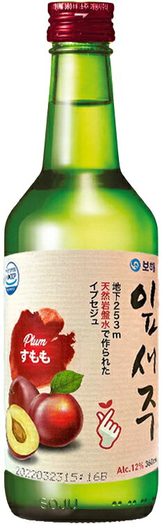 商品説明 飲み口のスッキリした韓国焼酎です。 すももの甘酸っぱさも感じられます。 内容量 : 360ml (1本当たり) 原材料名 : 甘味料（果糖）酸味料、香料 アルコール度数 : 12% 保存方法 : [常温]直射日光、高温多湿を避けて、涼しい場所で保存してください。 法律により20歳未満の酒類の購入や飲酒は禁止されており、酒類の販売には年齢確認が義務付けられています。 実際の商品の外装デザインは画像と異なる場合があります。【注目キーワード】 ソジュチャミスルチョウムチョロム韓国マッコリ韓国お酒韓国焼酎まっこり