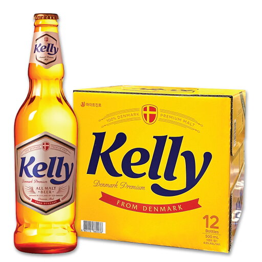 眞露 KELLYビール 500ml (瓶) 12本 1BOX 眞露 KELLYビール 500ml (瓶) 12本 1BOX