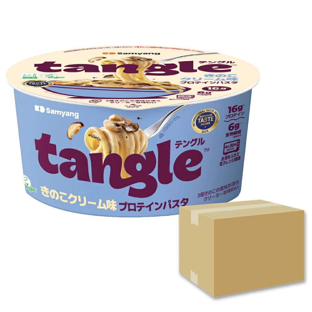 乐天商城 - テングル きのこクリーム味 プロテインパスタ 105g 16個セット 箱売り 1BOX / tangle BIGカップ