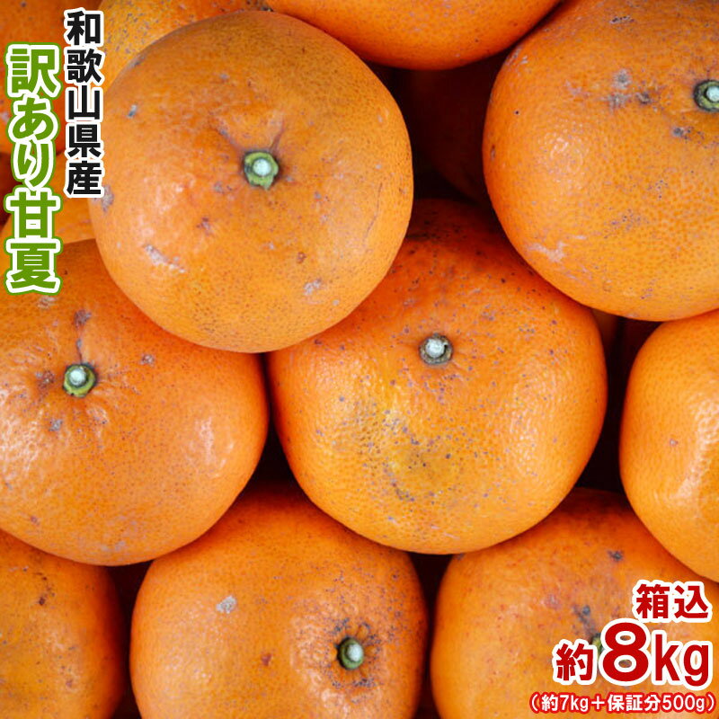 甘夏 8kg（箱込約8kg）和歌山県産　訳あり・ご家庭用 / あまなつ　送料無料（東北・北海道・沖縄県除く）【同梱不可・配達日指定不可】