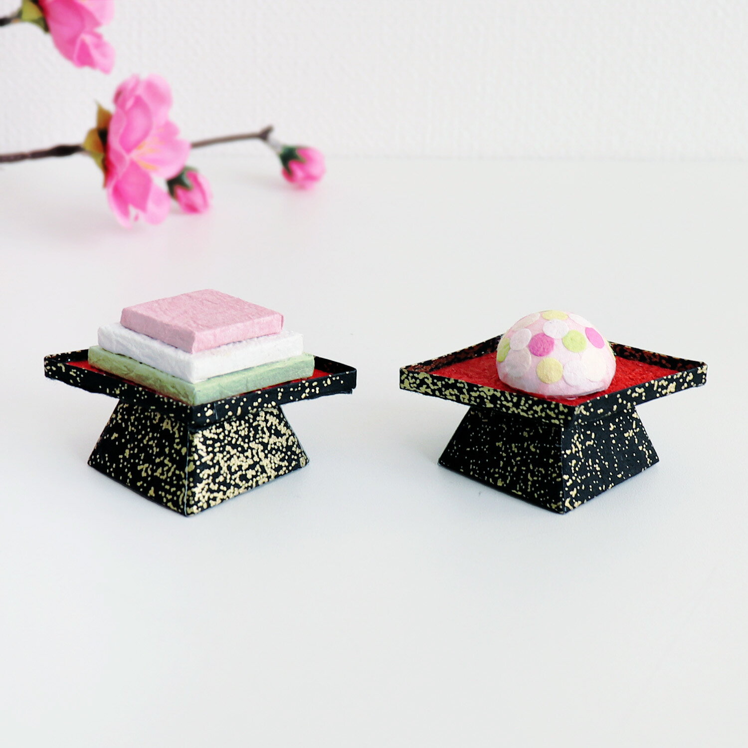 菱もち あられ ミニ 置物 菱台 小さ�