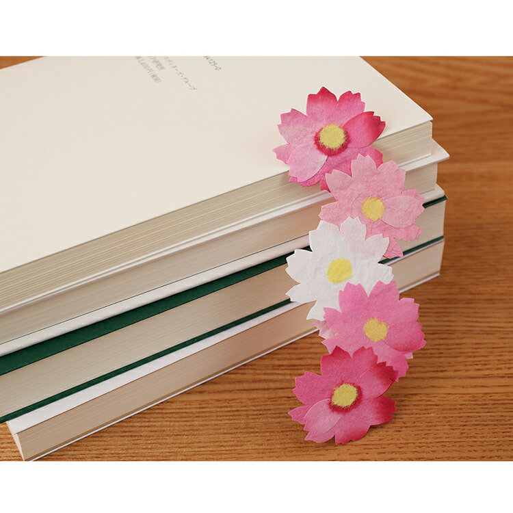 しおり ブックマーク オーナメント 栞 和紙 日本製 ペーパータグ 花 フラワー 秋桜 本 読書 bookmark かわいい オーナメント|季節のオーナメント ...