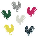 和紙パーツ 鶏 鳥 オーナメント ペーパークラフト 工作 めでたや工房 和紙きり絵 カラフルとり【6色各2枚入】