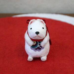 犬 置物 和紙 迎春 オブジェ 戌年 白 縁起物 干支 飾り かわいい いぬ 白|和紙の小さなお飾り 子戌