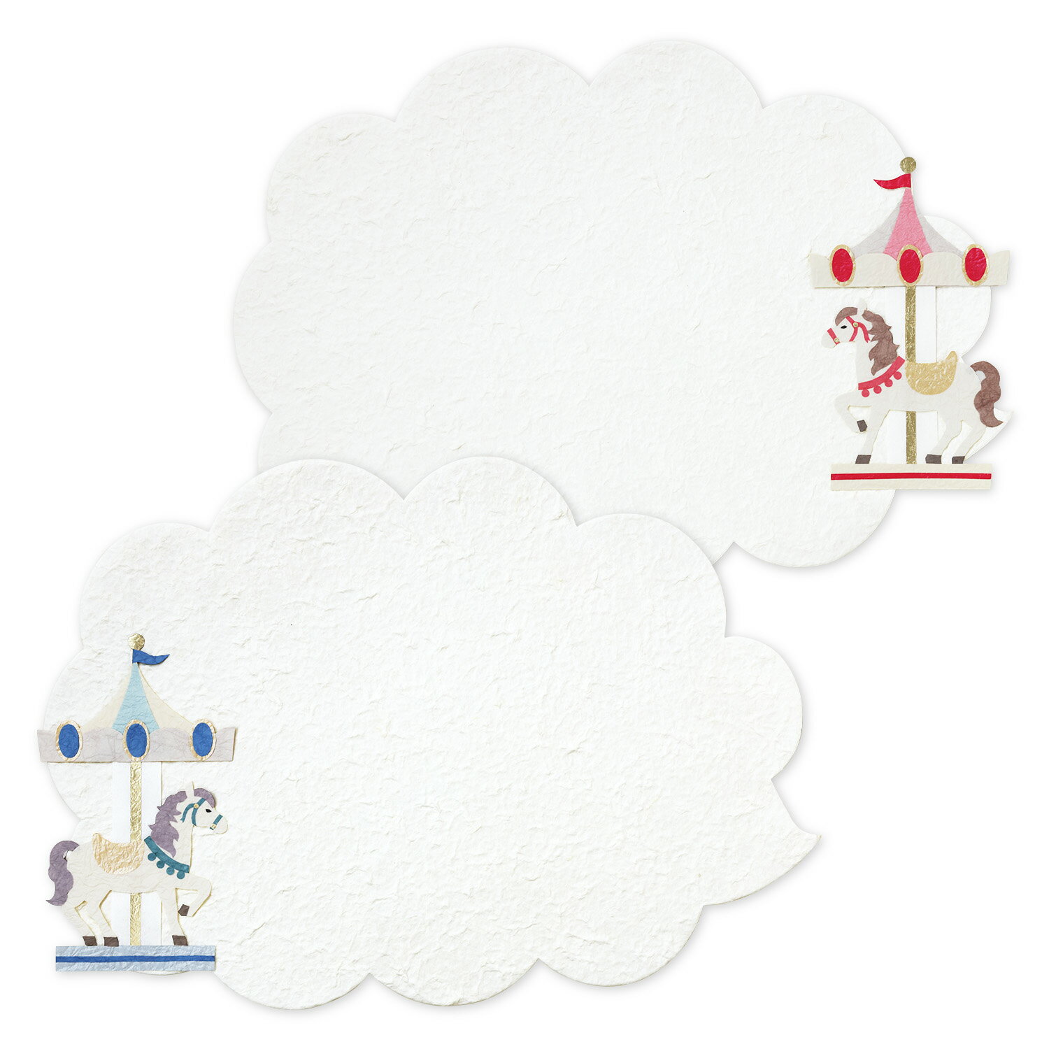 プレースマット ランチョンマット 和紙 テーブルマット お正月 新年 迎春 干支 十二支 午年 うま 馬 誕生日 お祝い 祝膳 お食い初め 初節句 こども ランチ かわいい 誕生日|うまランチョンマット【2枚入／2柄 各1枚】のサムネイル