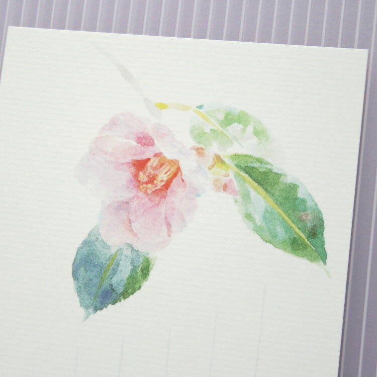 和紙の絵葉書 ポストカード 手紙 お便り 季節の絵はがき［冬］椿ピンクバーゲン　年賀状印刷　年賀状作成ソフト　セール