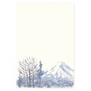 絵葉書 はがき 和紙 富士山 風景 ポストカード 寒中御見舞い メッセージカード|季節の絵はがき［冬］冬の富士