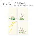便せん B5 和紙 レター用紙 便箋 春の草花 すみれ 春柄 三角草 用箋 レターペーパー 手紙 罫線なし 挨拶状 お礼状 贈り物 日本製 便箋|肌吉紙 春の花...
