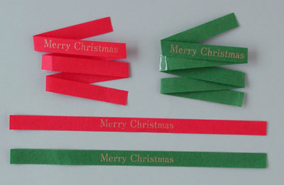 和紙シールMerry Christmas 赤・緑