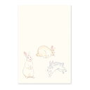 年賀状 ハガキ うさぎ 絵葉書 ウサギ rabbit かわいい 卯年 ご挨拶 還暦祝い 兎年 ポストカード お礼状 飾り|干支年賀はがき 跳ねるうさぎ 2枚入