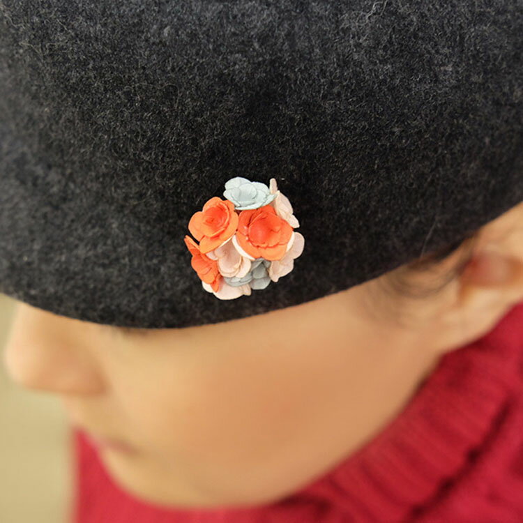 Paper Accessory flower 和紙 バッグコサージュ brooch AYK fuji ...