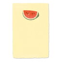 絵葉書 手漉き はがき 和紙 すいか スイカ 切り絵 手漉き ポストカード はがき 暑中見舞い お中元 お礼状 ギフト 添え状 メッセージカード|ちぎり絵はがき...