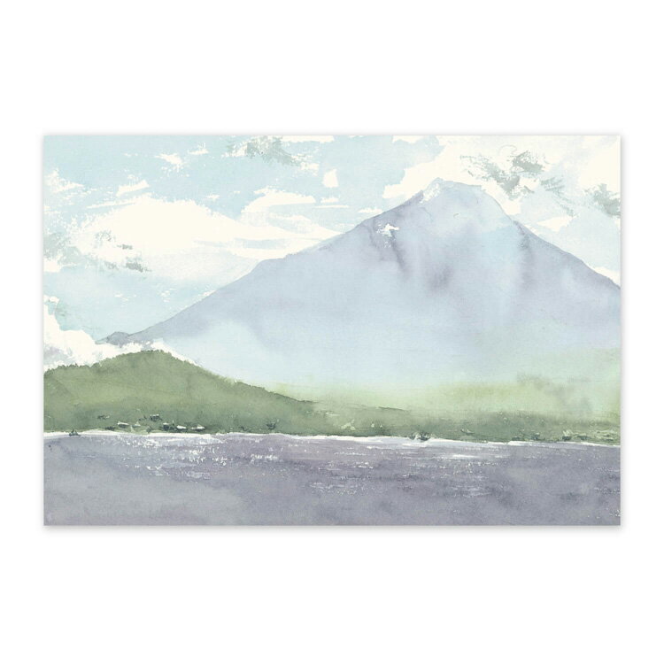 和紙の絵葉書 河口湖 富士山 登山 