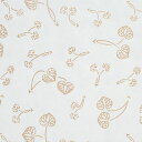 和紙 加茂葵 色鳥の子紙 シルク印刷 葵 白×金(314-ロ)【約40 × 55cm】1枚