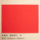 ※ラッピング不可商品です。 サイズ 53×39.4cm 内容 1枚両面赤色 奉書紙（ほうしょし・ほうしょがみ）は、楮（コウゾ）を原料とした、和紙の中でも長い歴史を持つ格式ある高級和紙です。 ご朱印帳の帳面、慶弔の儀式、祝儀や香典を包む際の紙、また、祝詞や写経の用紙、日本画・浮世絵や版画用紙、様々な書状・文書など、現代でも多様に使用されています。 こちらの紙は、機械漉きならではのきめ細やかな密度をもち、表はつるつる、裏はザラザラとした質感が特徴です。 折形、包装紙、ハンドクラフト等、様々な用途にお使いいただけます。 鮮やかな赤色が、お正月や結納・結婚式などのおめでたい席にぴったりです。　