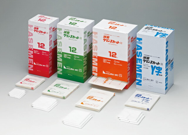 滅菌クリンスカットII 7.5cm×7.5cm 12ply 1枚×100袋入