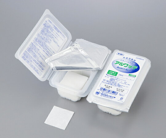 Rakuten - エタノール消毒綿 （アルワッテ）40×40mm　1箱（100枚/パック×6パック入）