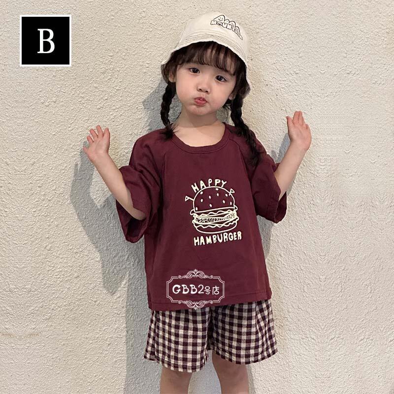韓国子供服 セットアップ 夏 半袖 女の子 男の子 tシャツ ショートパンツ チェック...