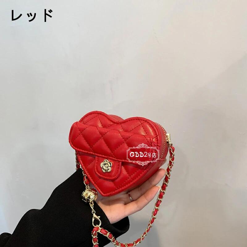ショルダーバッグ 子供バッグ 斜め掛けバッグ キッズバッグ お出掛け ハート 女の...