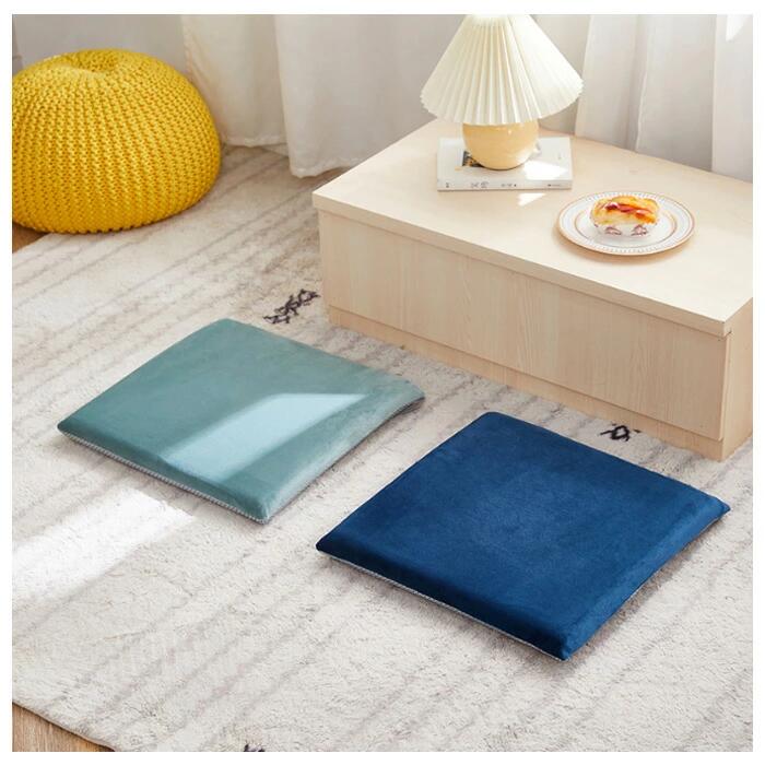 角型 クッション 40cm×40cm 北欧 正方形 チェアパッド チェア クッション ブルー グリーン グレー 高反発 椅子用 クッション 新築祝 贈り物 クッション 引っ越し祝い 内祝い お歳暮 お中元 クッション 座布団 蒲団 畳 和室ク チェア クッション 滑り止め [3]