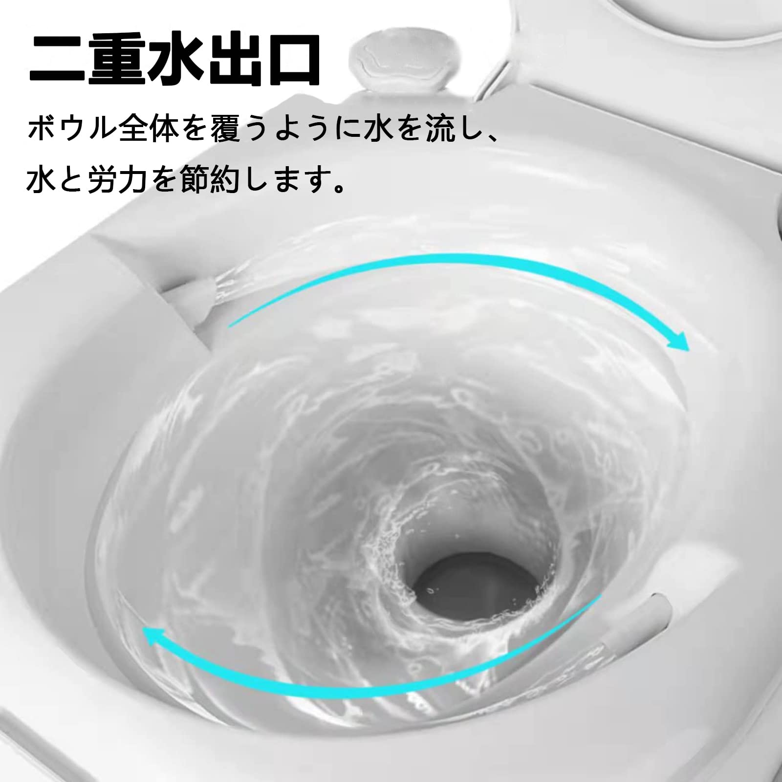ポータブル水洗トイレ 簡易トイレ 20L(水洗タンク) 24L(汚水タンク) 介護用 非常用 災害用 防災 携帯トイレ シングル水出口 ベローズポンプ式 持ち運び簡単 使用簡単 ABS材質 大容量 耐荷重130kg お年寄り 高齢者 寝室 旅行 災害時 キャンプ 車内 車中泊 釣り media-gear-10037533 ZPearl サンプル画像3
