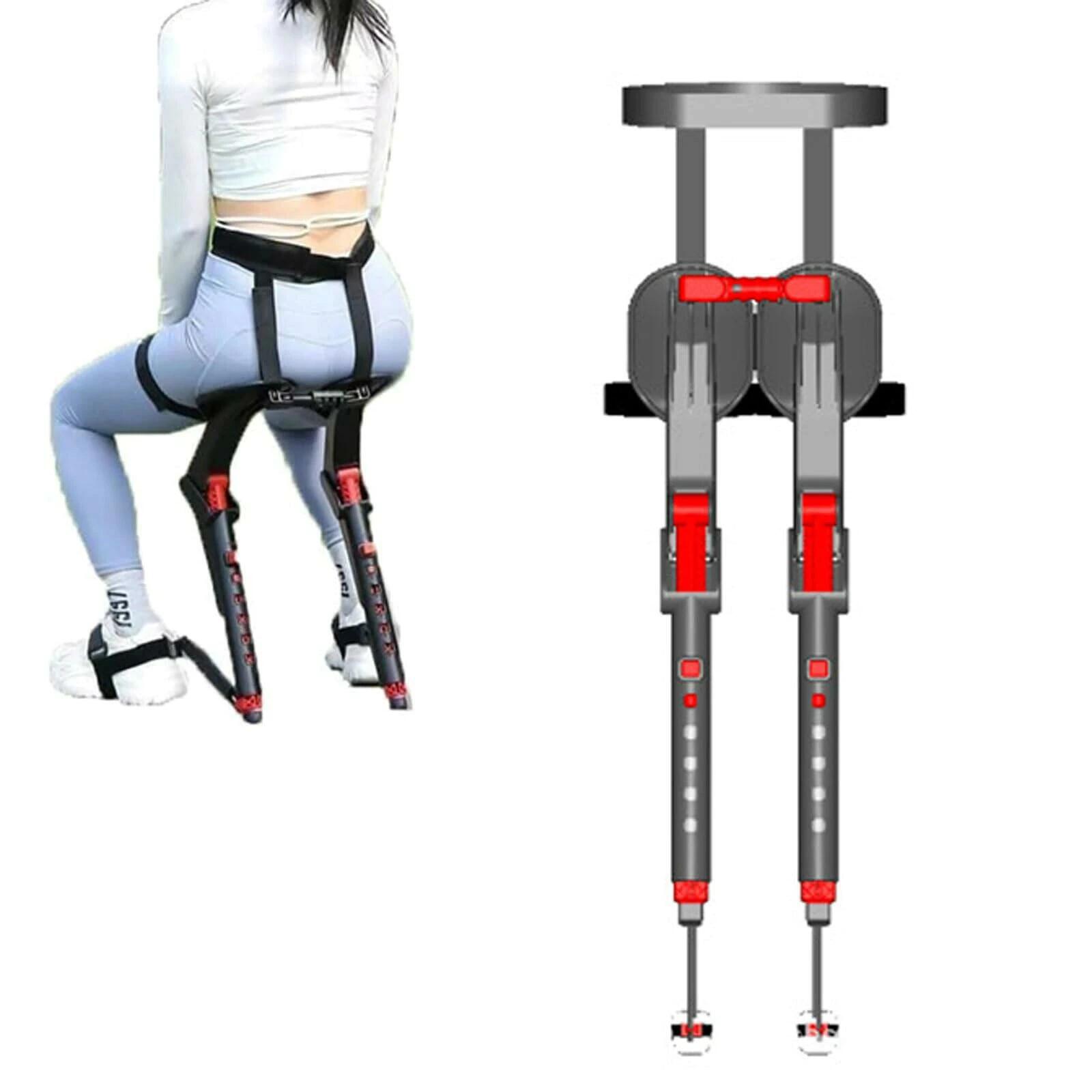 Chairs - ポータブルで目に見えない椅子、調節可能な屋外用ウェアラブルスツール、5段ギアの高さ調節可能、耐荷重150kg/330ポンド、釣り、キャンプ、旅行、ショッピングに最適