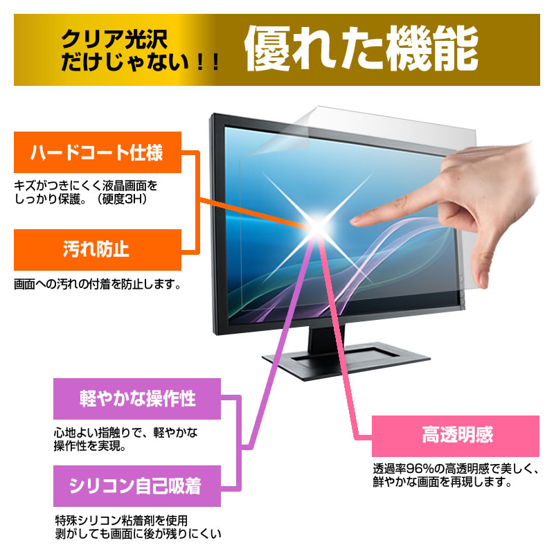 プリンストン PTFBAF-20W[19.5インチ]透過率96％ クリア光沢 液晶保護 フィルム 保護フィルム 送料無料 メール便/DM便 3