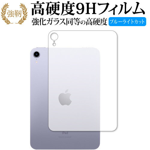 Apple iPad mini 6th 背面(wifi) 保護フィルム 強化ガラス と 同等の 高硬度9H ブルーライトカット クリア光沢タイプ 改訂版 【有償交換保証付き】