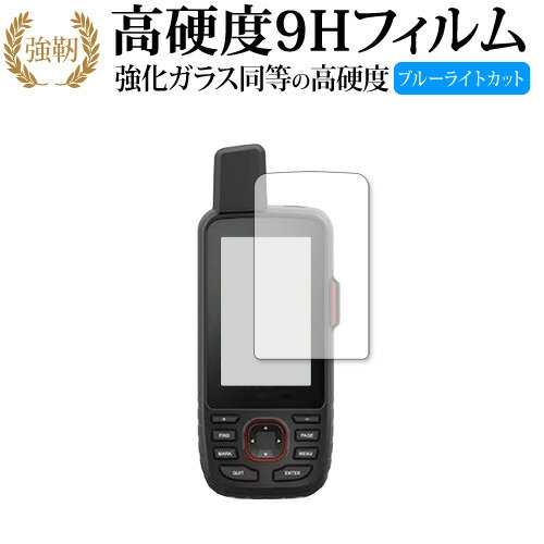 GARMIN GPSMAP66シリーズ 専用 強化ガラス と 同等の 高硬度9H ブルーライトカット クリア光沢 改訂版 液晶保護フィルム 有償交換保証付き