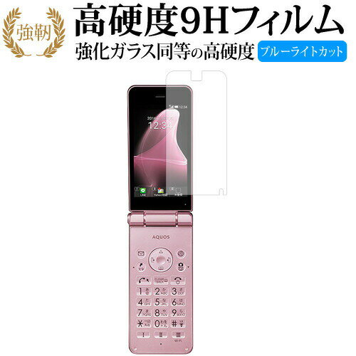 AQUOS ケータイ2 601SH 602SH / Sharp 専用 強化 ガラスフィルム と 同等の 高硬度9H ブルーライトカット 光沢タイプ 改訂版 液晶保護フィルム 有償交換保証付き