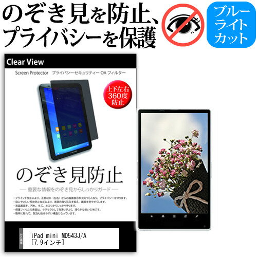 iPad mini MD543J/A [7.9インチ] のぞき見防止 覗き見防止 上下左右4方向 プライバシー 保護フィルム ブルーライトカット 反射防止 キズ防止 メール便送料無料