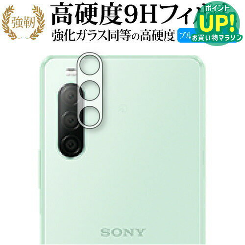 Xperia 10 II レンズ周辺部用 / Sony (SO-41A / SOV43) 専用 強化ガラス と 同等の 高硬度9H ブルーライトカット クリア光沢 改訂版 保護フィルム 互換品