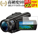 SONY デジタルビデオカメラ ハンディカム FDR-AX700 FDR-AX100 専用 強化 ガラスフィルム と 同等の 高硬度9H ブルーライトカット 光...