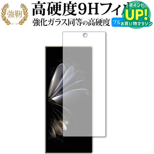 Xiaomi MIX FOLD 2 [ サブ画面用 ] 保護 フィルム 強化ガラス と 同等の 高硬度9H ブルーライトカット クリア光沢タイプ 改訂版 互換品 有償交換保証付き