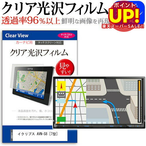 【スーパーSALE ポイントUP】 イクリプス AVN-S8 [7型] 機種で使える タッチパネル対応 クリア 高光沢 液晶保護フィルム 画面保護シート カバー 送料無料 メール便 互換品