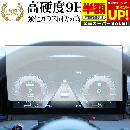【スーパーSALE 半額 50％OFF】 ニッサン セレナ C28 型 6 代目 ナビ 12.3 インチ [ 液晶メーター ダッシュ用 ] 液晶保護 フィルム 高硬度9H ブルーライトカット クリア光沢タイプ 改訂版 互換品 有償交換保証付き