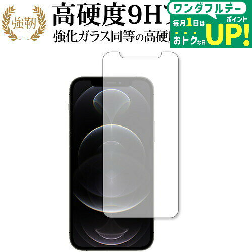 Apple iPhone12 pro 専用 強化ガラス と 同等の 高硬度9H ブルーライトカット クリア光沢 改訂版 保護フィルム 互換品