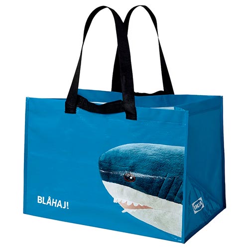 IKEA/イケア　RUMPLING　ルムプリング　キャリーバッグ　L　シャーク　ショッピングバッグ　エコバッグ　メール便送料無料　ポイント消化　50511683のサムネイル