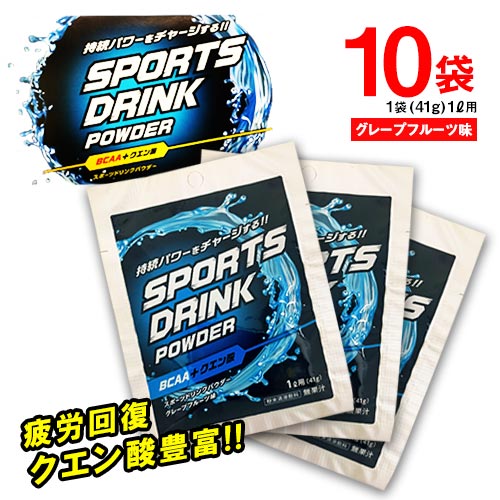 リブ・ラボラトリーズ　スポーツドリンクパウダー　粉末　1L用　10袋(1袋41g)　スポーツ　水分補給　ポイント消化　送料無料　お試し　バラ売り